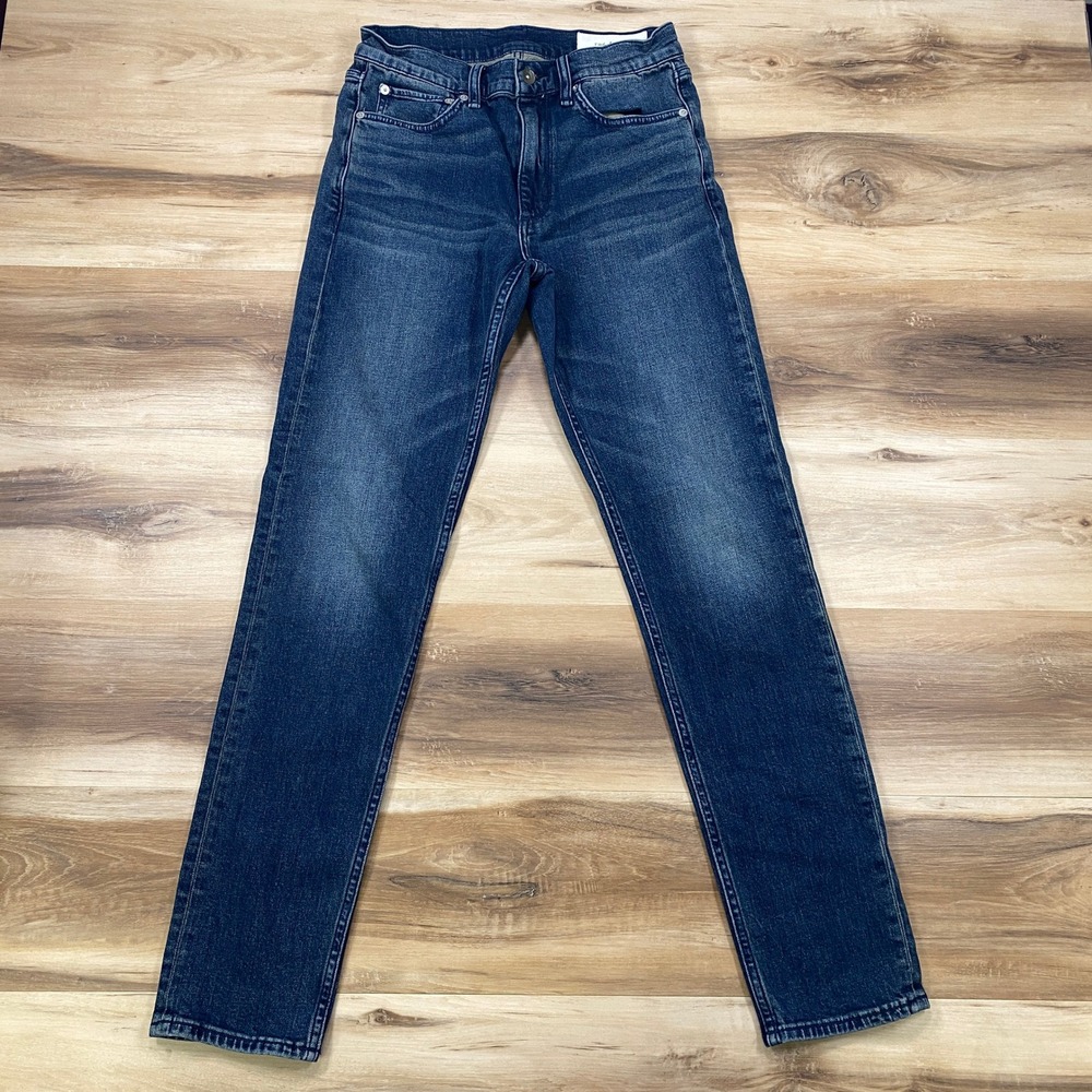 Rag & Bone Fit 2 Jeans Mens 29x32 Minimalist Cotton Slim Edgewood‎ Blue Denim